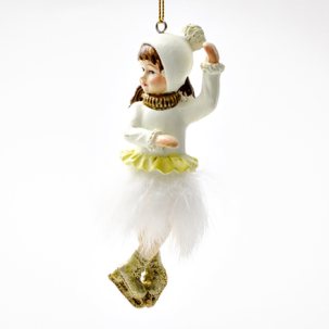 Елочная игрушка Девочка на коньках 1