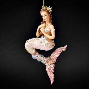 Елочная игрушка Русалка с жемчужным хвостом 1