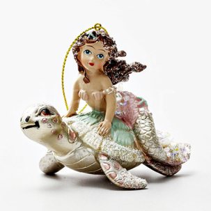 Елочная игрушка Русалка на черепахе