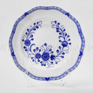 Тарелка глубокая Alte Ranke blau