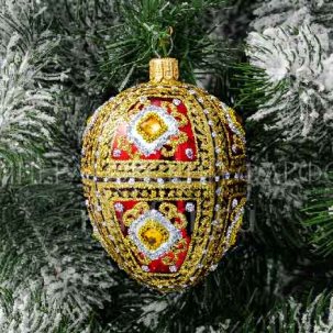 Елочная игрушка Яйцо Фаберже Яйцо Фаберже королевское среднее