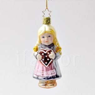 Елочная игрушка Гретель (девочка с имбирным пряником)
