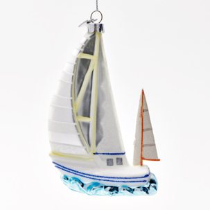 Елочная игрушка Парусник
