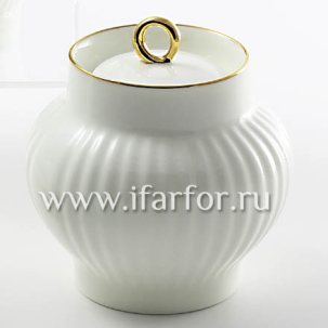 Сахарница Золотая лента Волна