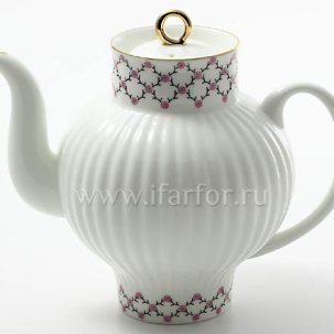 Чайник заварочный Розовая сетка Волна