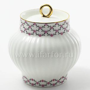 Сахарница Розовая сетка Волна