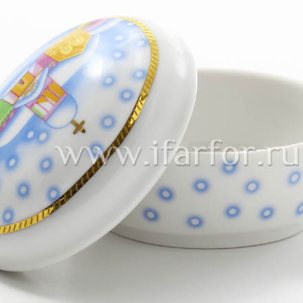 Туалетная коробочка Новогодняя Овальная