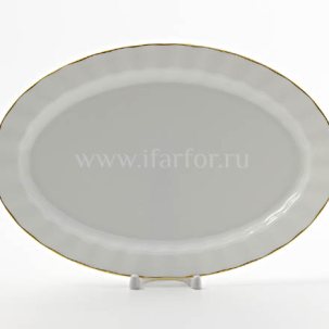 Блюдо овальное Золотая лента Нега