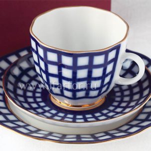 Комплект трехпредметный Кобальтовая клетка Тюльпан