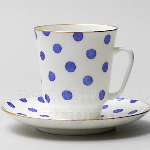 Чашка с блюдцем Настроение. Polka dot 1/2 Майская