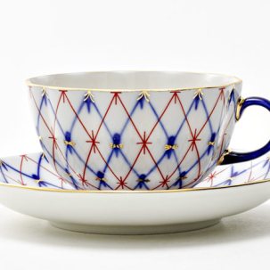 Чашка с блюдцем чайная Сетка 1950 1/2 Тюльпан