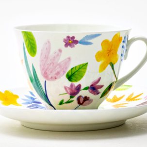Чашка с блюдцем чайная Primavera 1/2 Весенняя