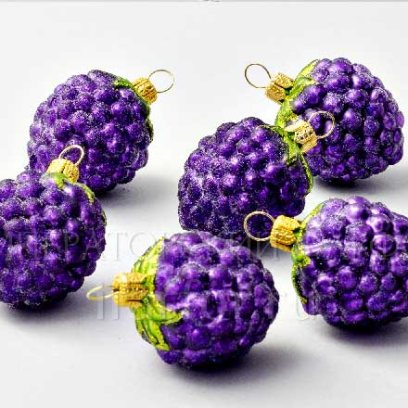 Елочная игрушка «Ежевика в банке (6шт.)»