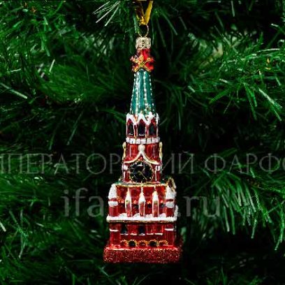Елочная игрушка «Кремлевская башня с часами»