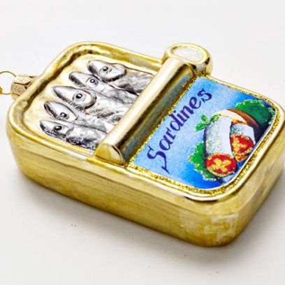 Елочная игрушка «Консервированные сардины»