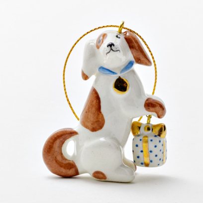 Елочная игрушка «Собачка Дружок»