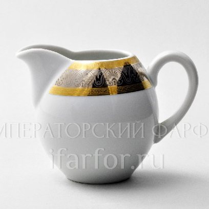 Сливочник «Широкий кант платина золото»