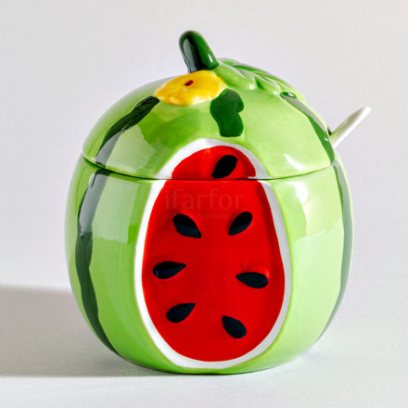 Банка для сыпучих продуктов с ложкой «Арбуз» 1/2
