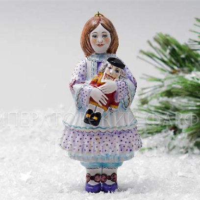 Елочная игрушка «Девочка со щелкунчиком»