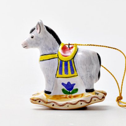Елочная игрушка «Ослик-качалка 1»
