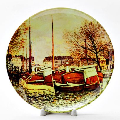Декоративная тарелка «Fishing boat Sun»