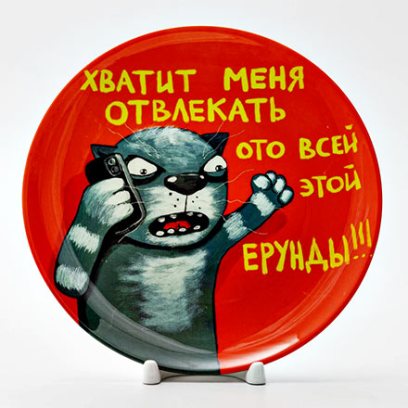 Декоративная тарелка «Хватит меня отвлекать»