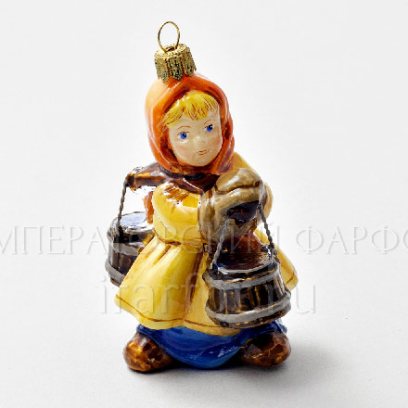 Елочная игрушка «Девочка с ведрами»