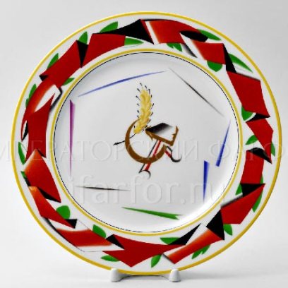 Тарелка декоративная «Красная лента»