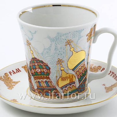 Бокал с блюдцем «Храм Спас-на-Крови» 1/2