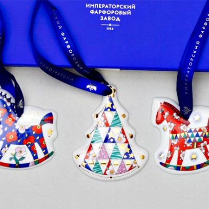 Набор елочных игрушек в подарочной коробке «Елки Иголки»