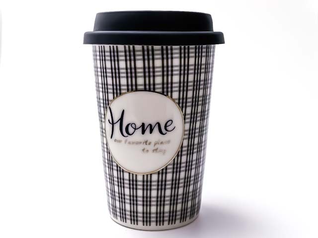 Термокружка «Home our favorite place to stay (черная)» 1/2