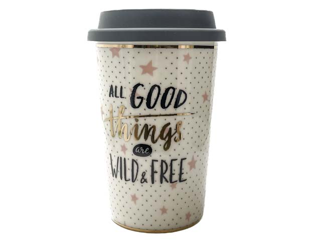 Термокружка «All good things are wild and free» 1/2