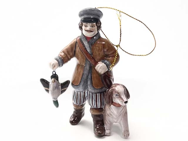 Елочная игрушка «Охотник с собакой»